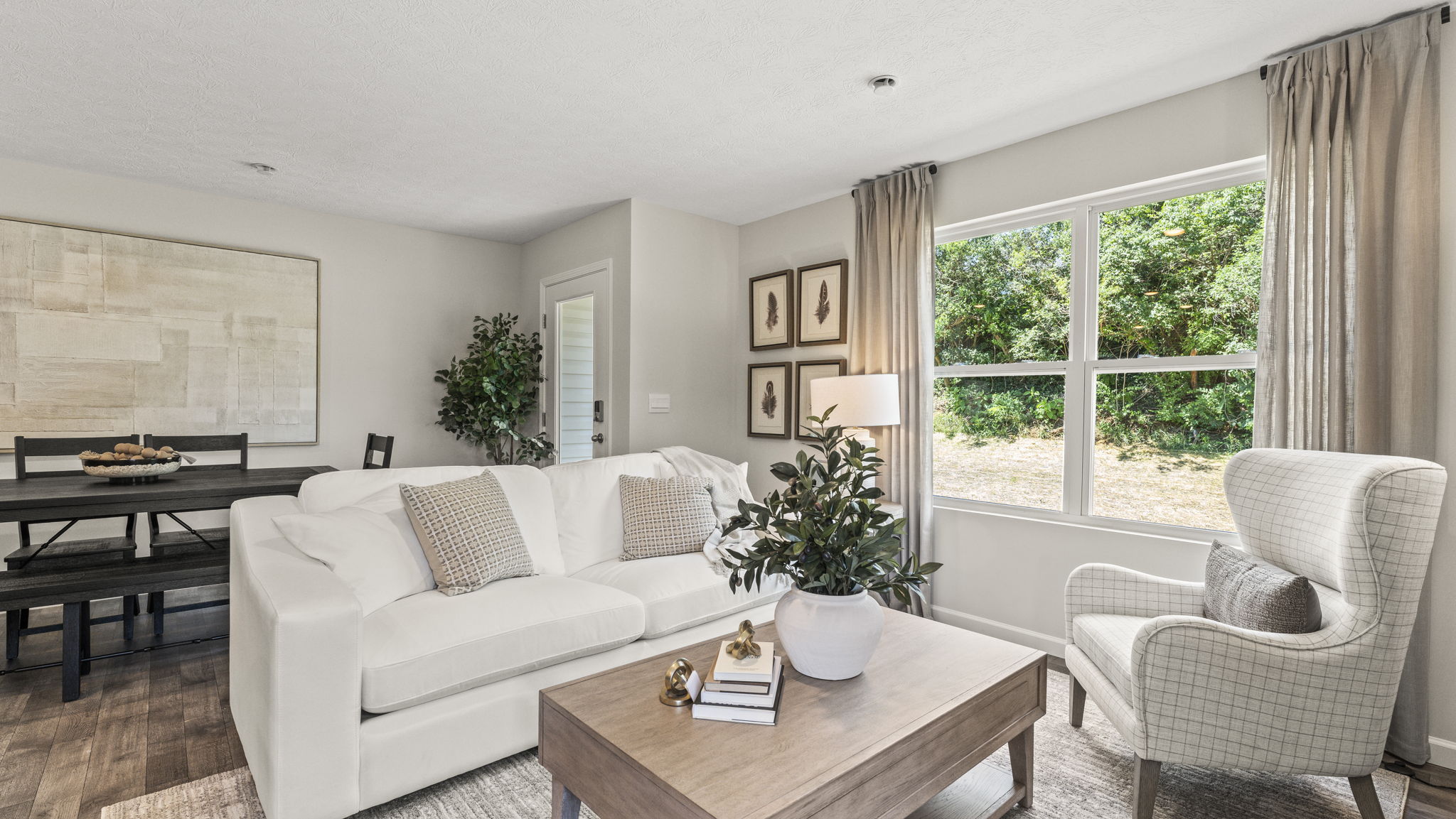 DIning room overlooking the living room area