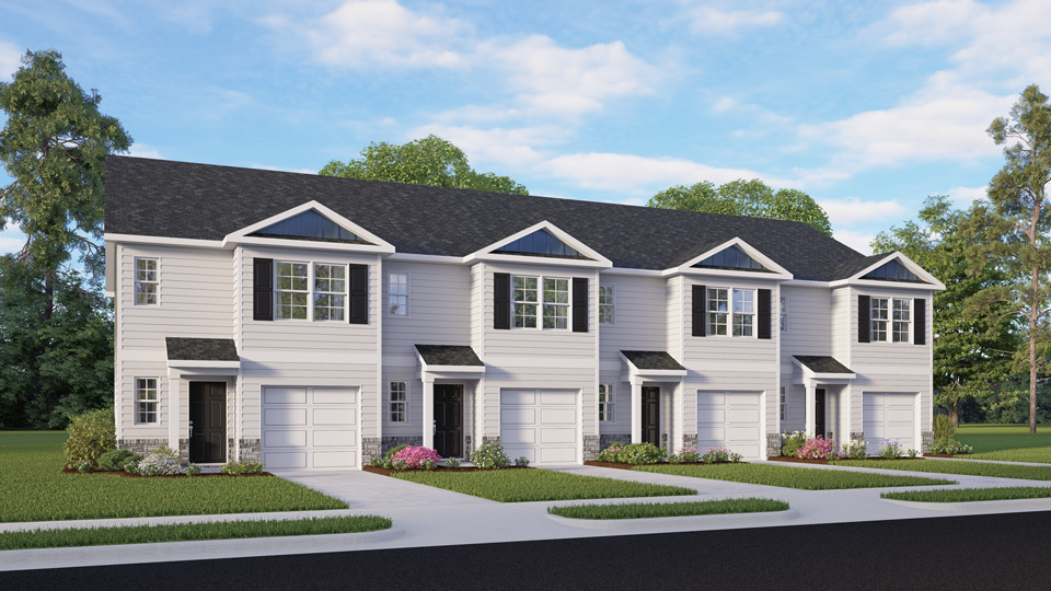 Exterior elevation of the Pearson townhomes