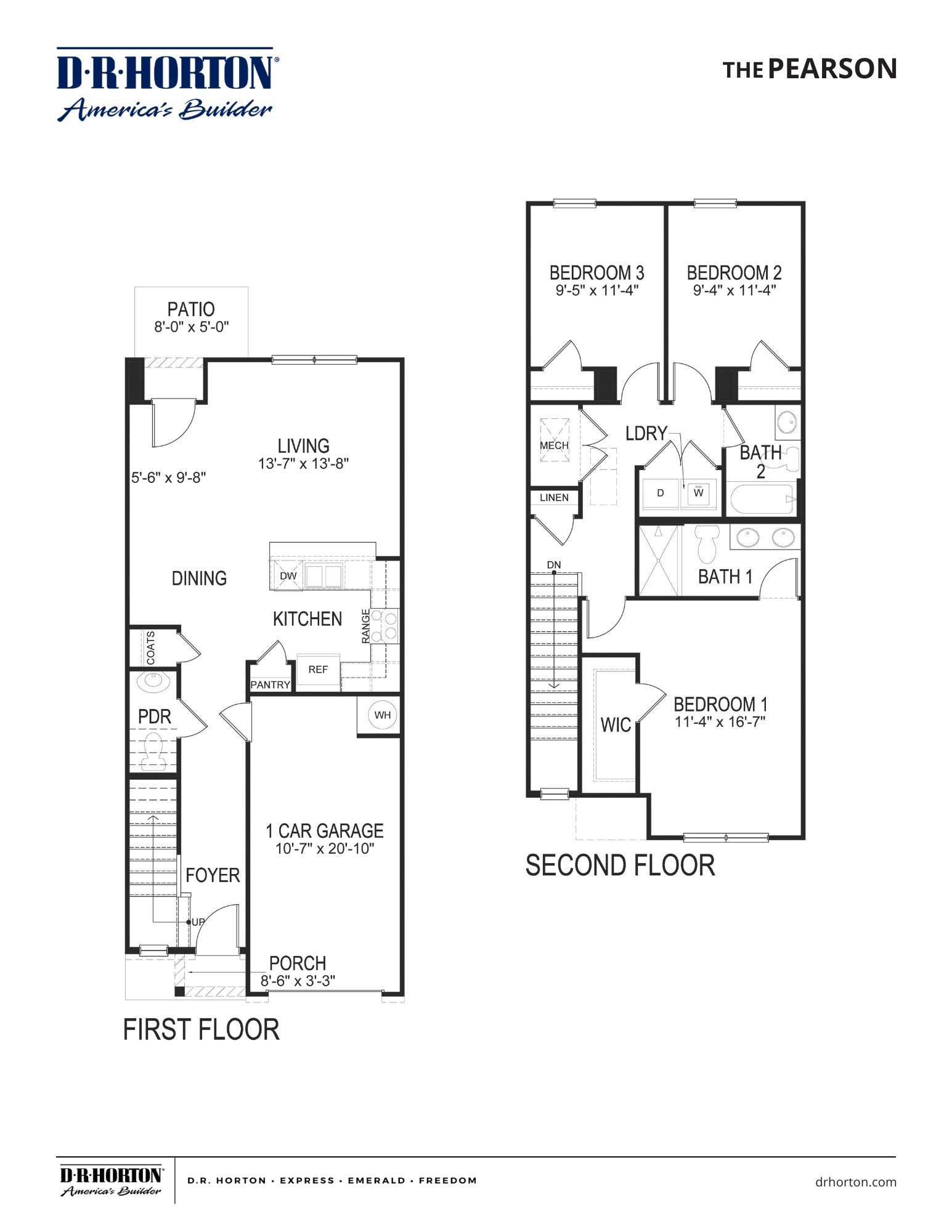 The pearson floorplan in Bancroft Place