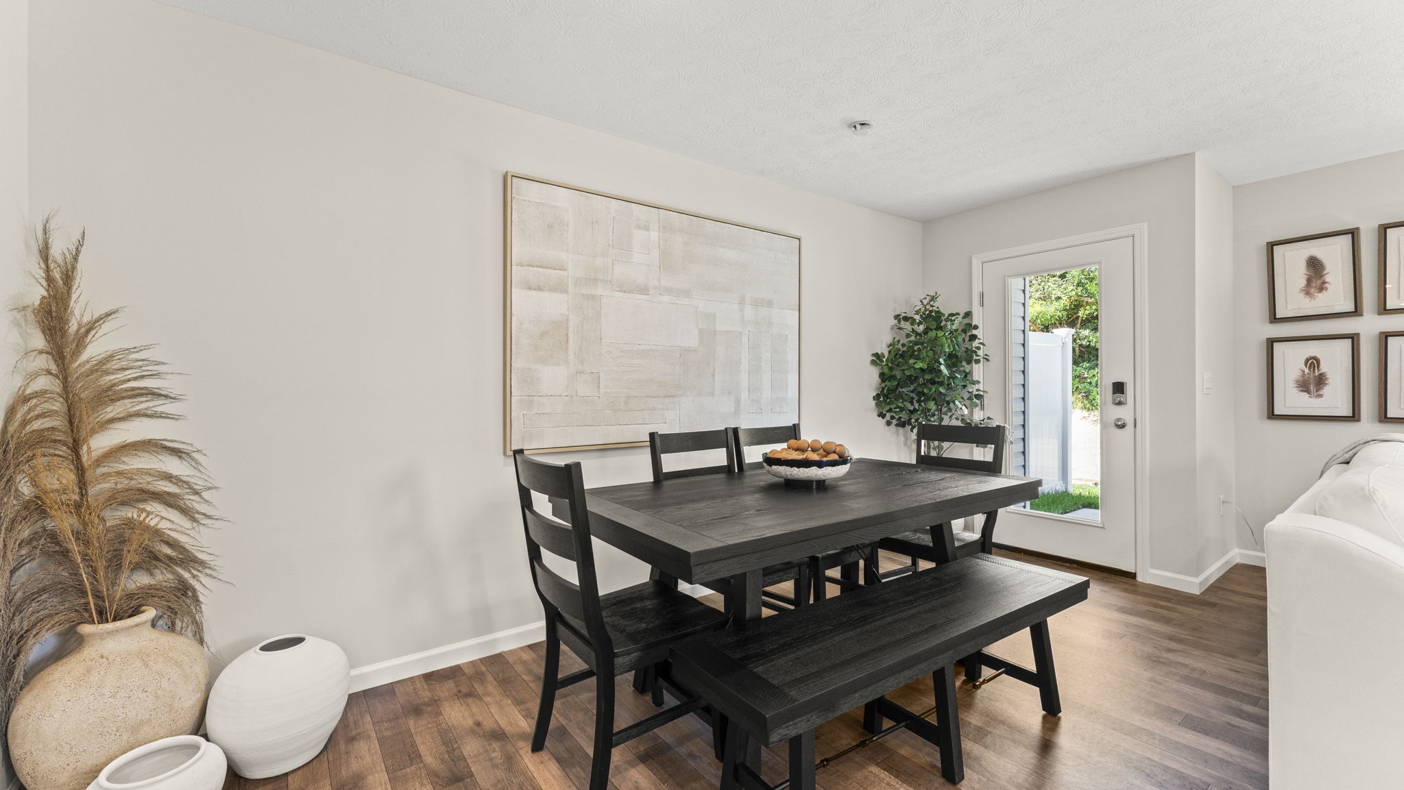 Dining room area connects to the kitchen with close access out to back patio