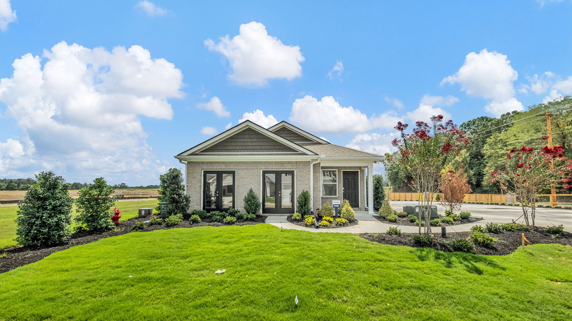 Exterior of our beautifully landscaped model at chickasaw trails