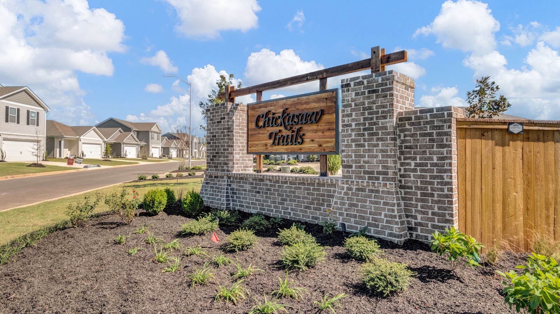 Entry monument of the Chickasaw Trails community