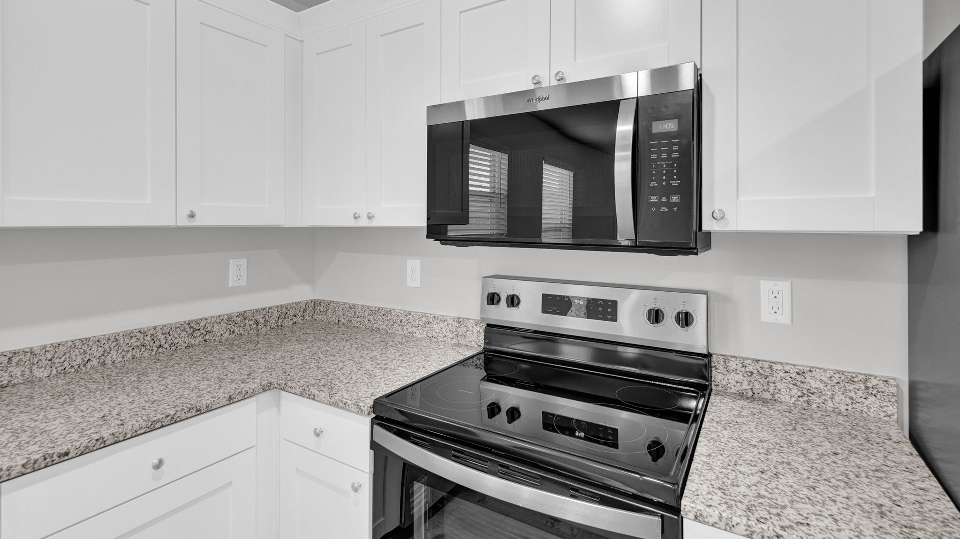 Beautiful stainless steel appliances in the kitchen
