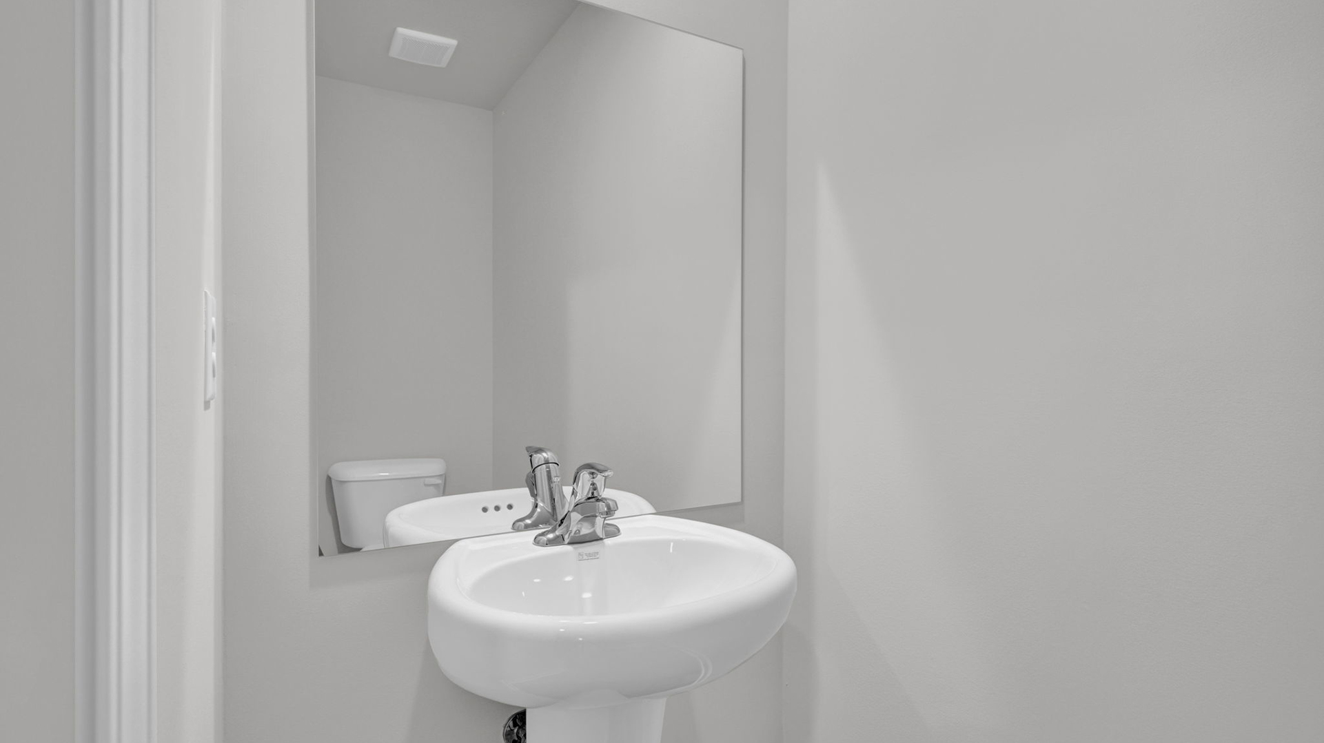 Half bath on the first floor