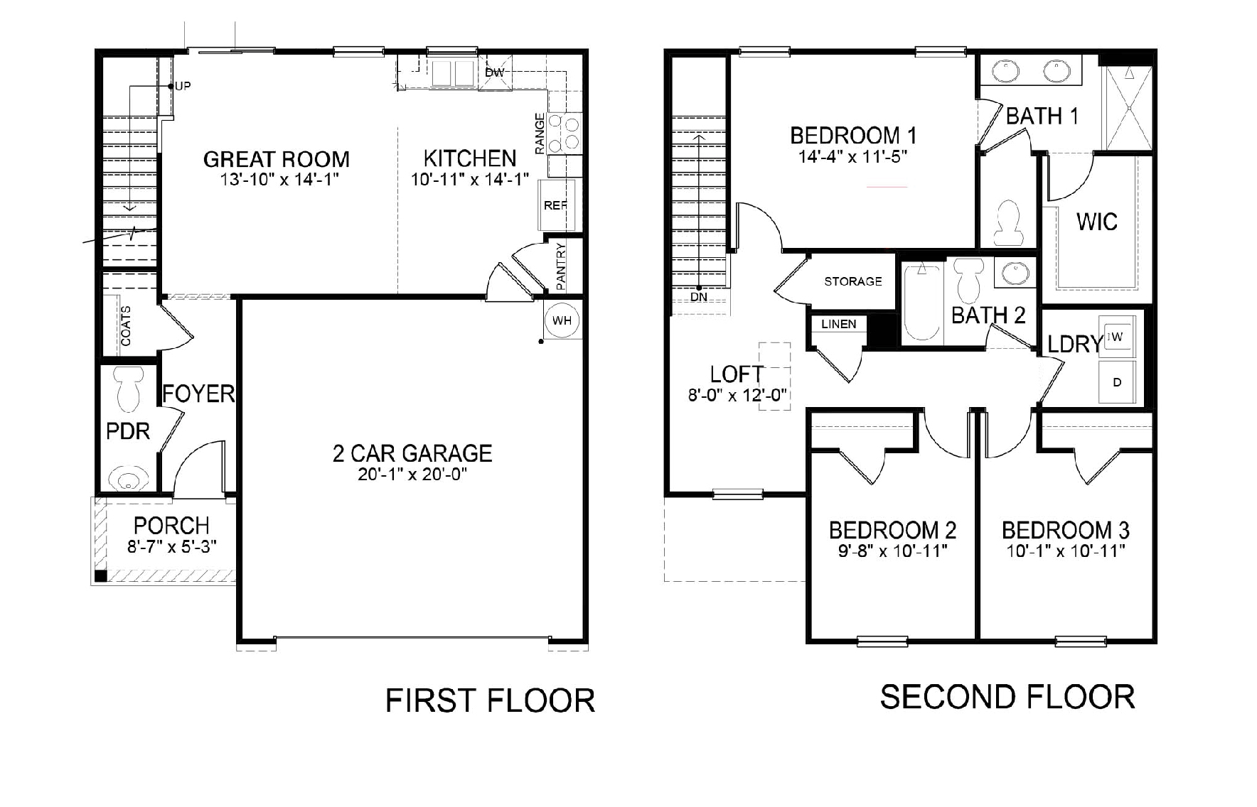 Bennet floorplan in Chickasaw Trails