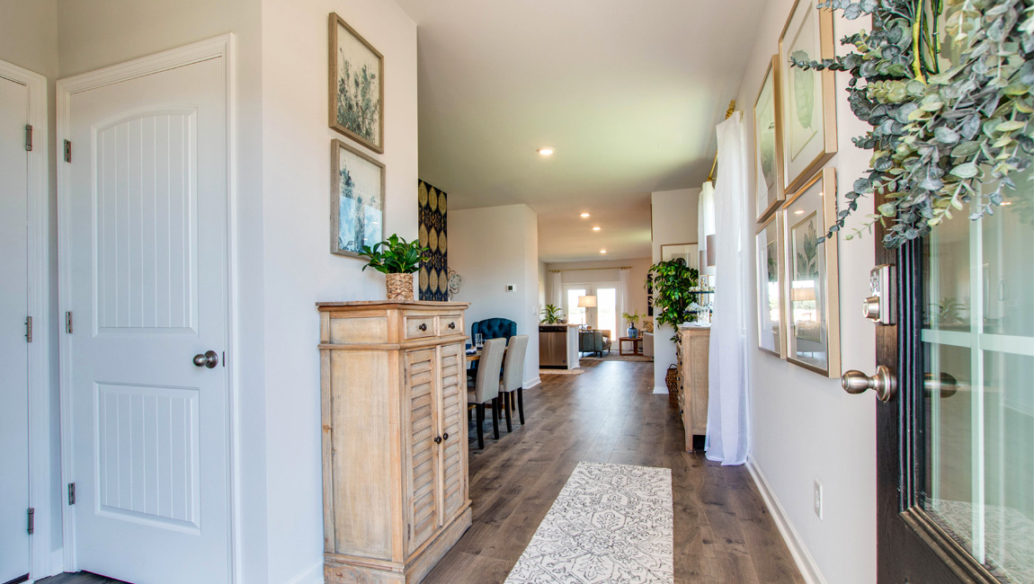 Front door entryway of the Allex floorplan