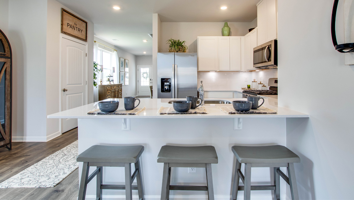 SPacious kitchen island perfect for entertaining