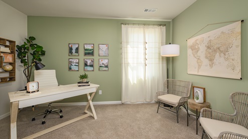Second bedroom shown as a flex space