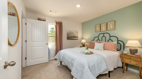 Third bedroom fits a queen size bed and additional bedroom furniture