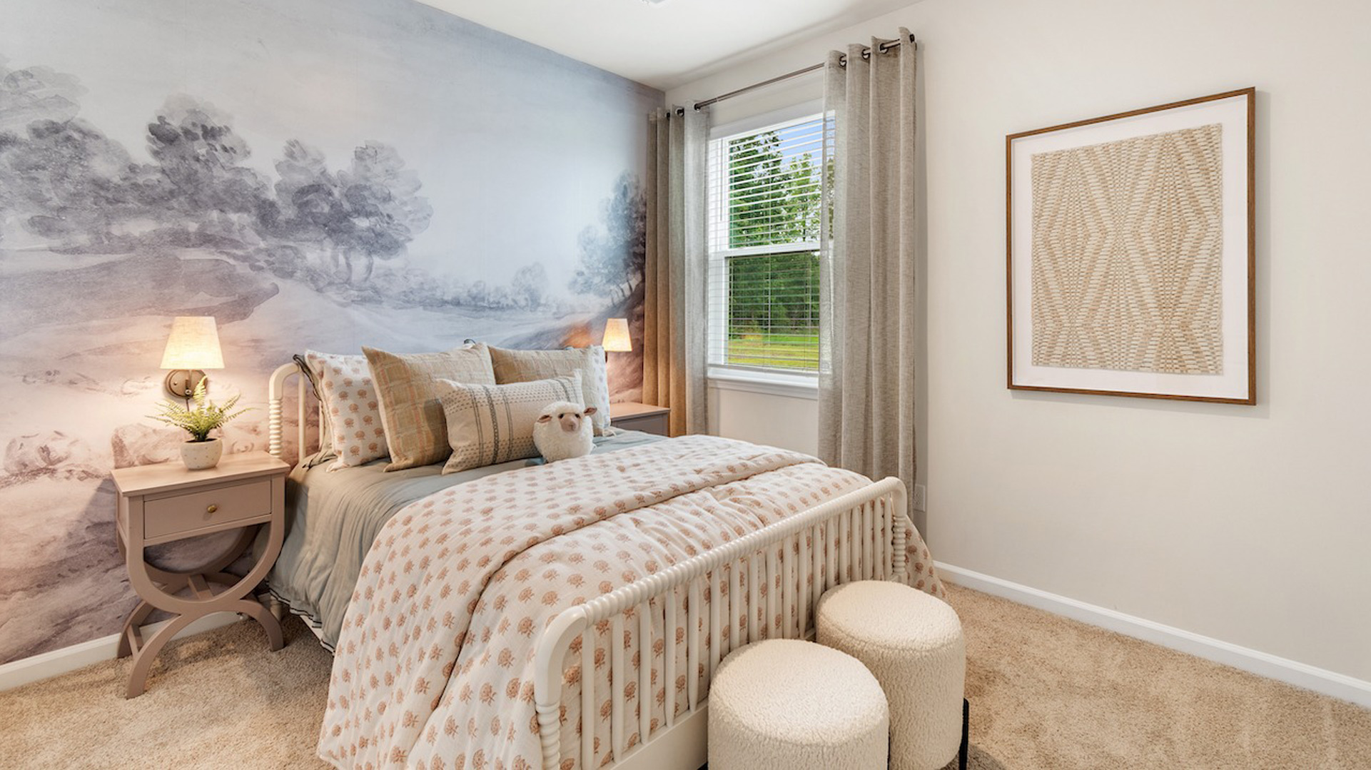 Third bedroom with a window overlooking the side yard