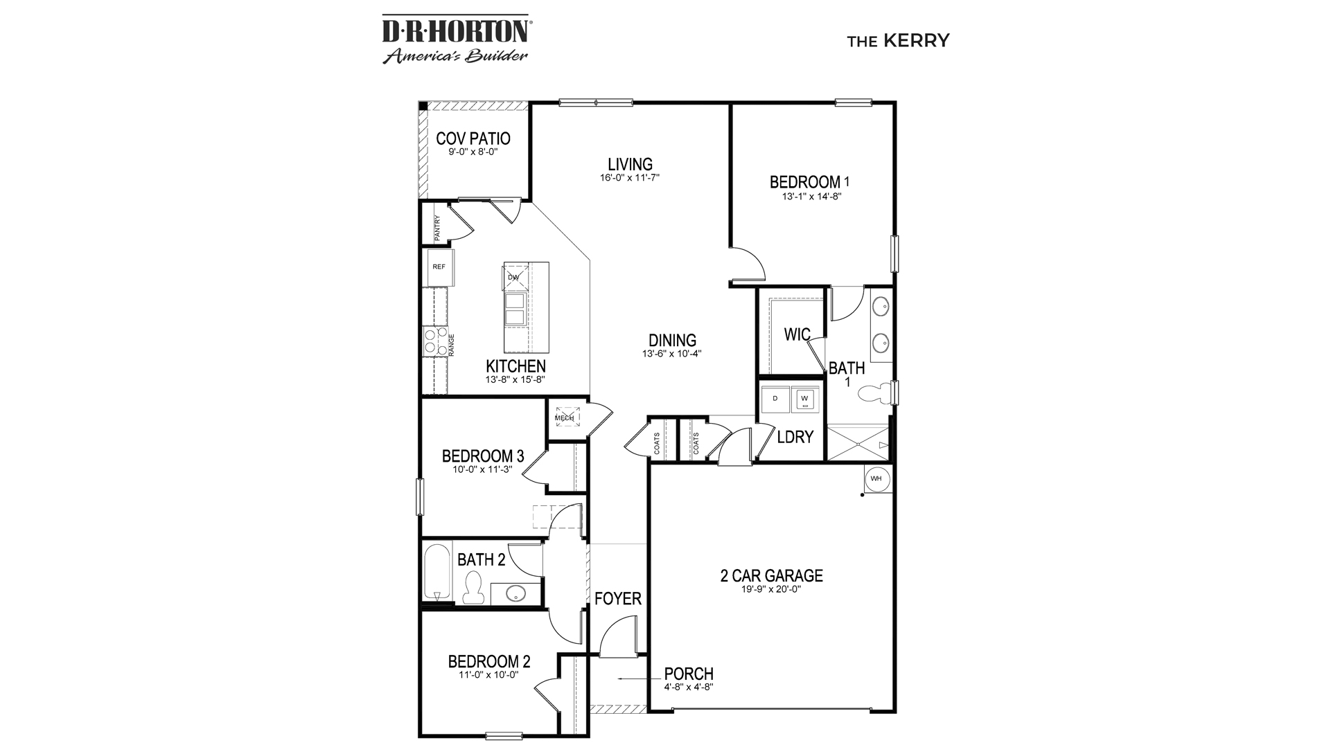 Kerry floorplan in the new community of Morford in Jackson, TN