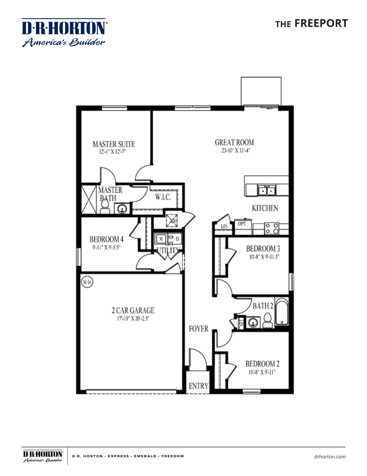 Floorplan of the Freeport in our new community, Morford, in Jackson, TN