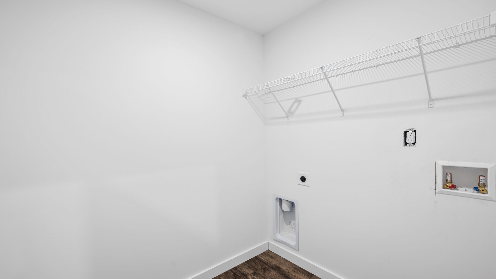 laundry with shelving