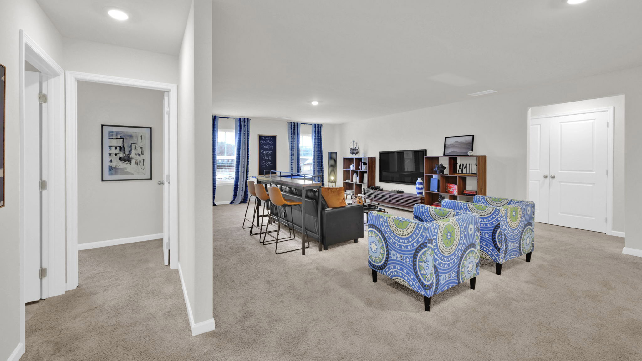 the loft area is the perfect place for entertainment