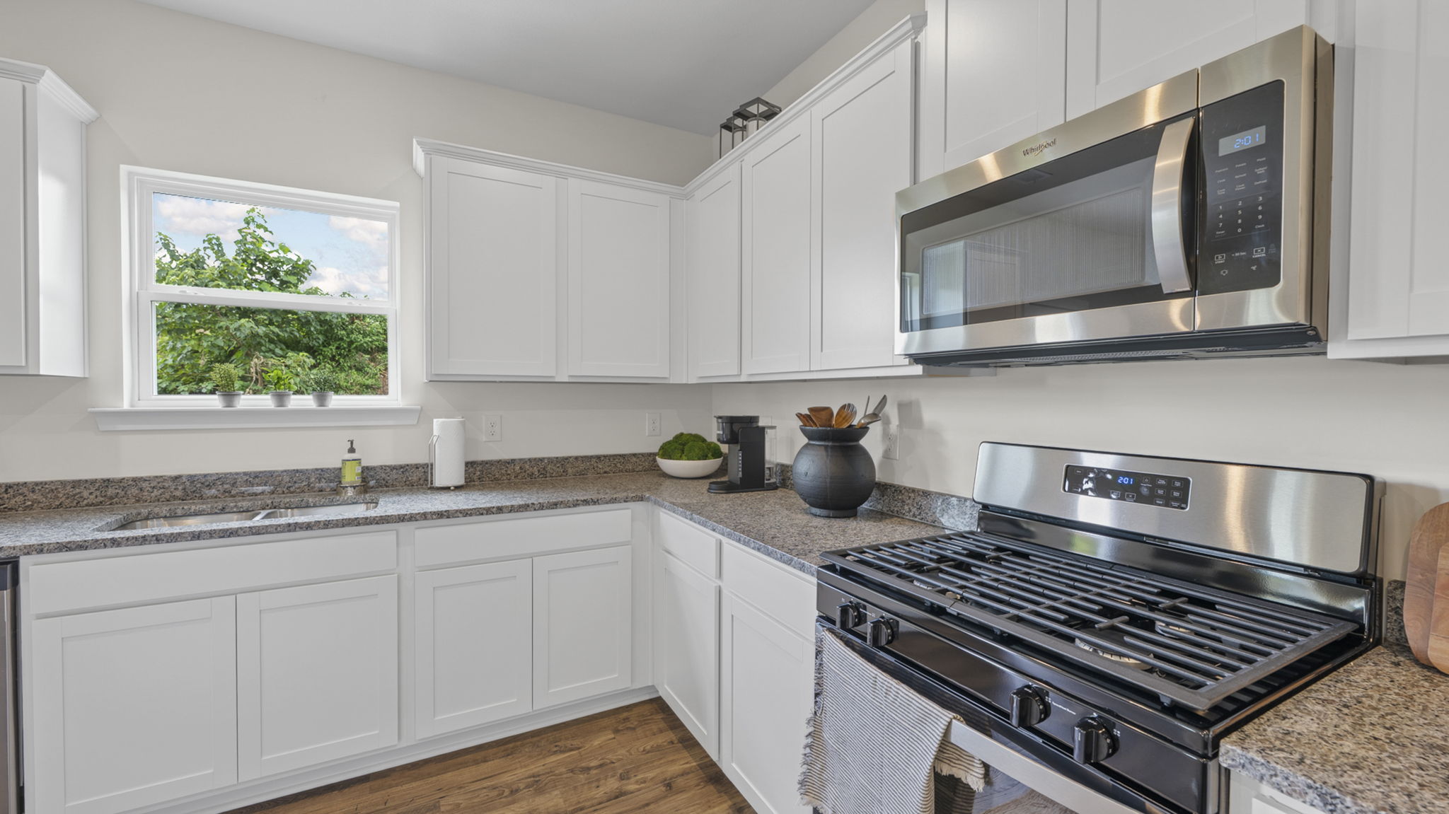 kitchen with large island and stainless steel appliances