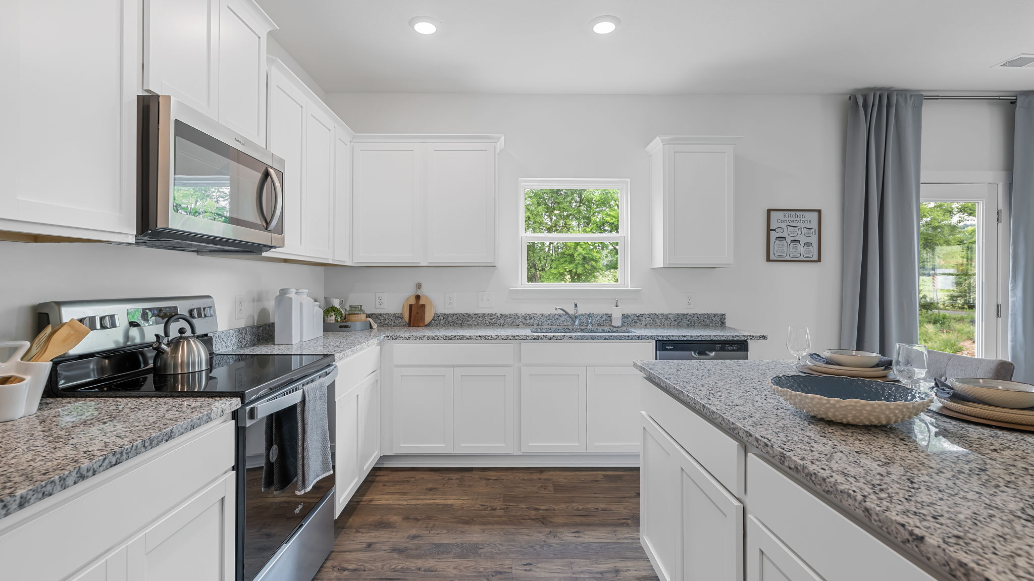 kitchen with large island and stainless steel appliances