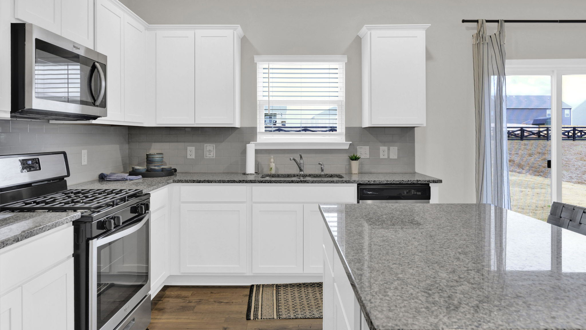 kitchen with sink window