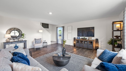 Living room with LVP flooring