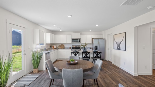 Eating area off kitchen