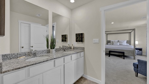Primary bathroom with double vanity