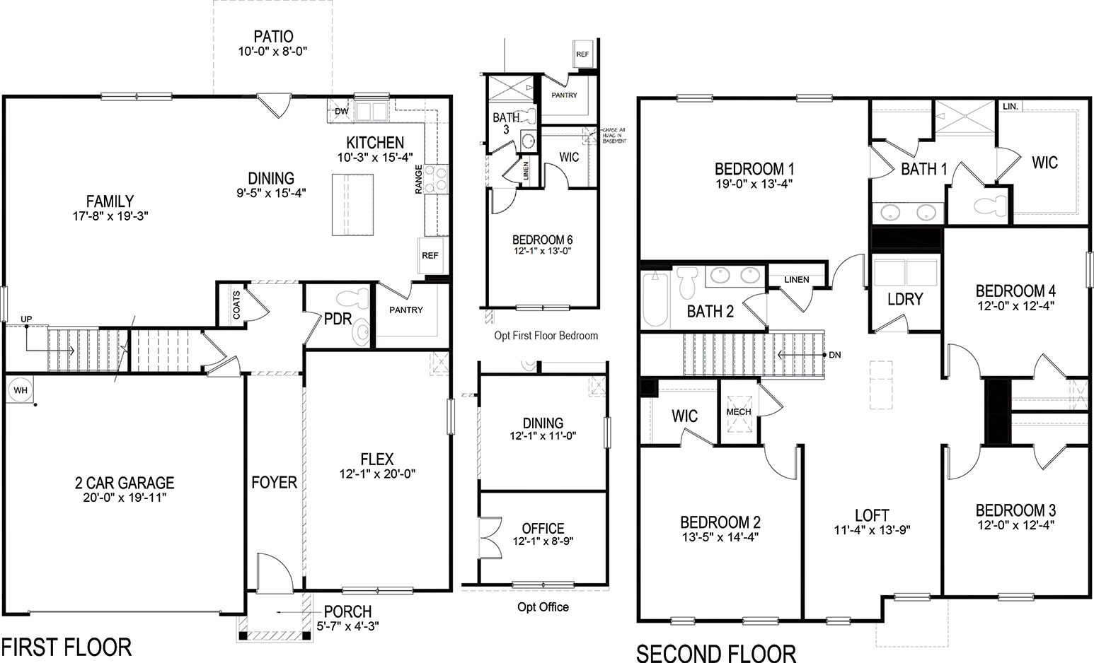 Hanover floorplan with option six