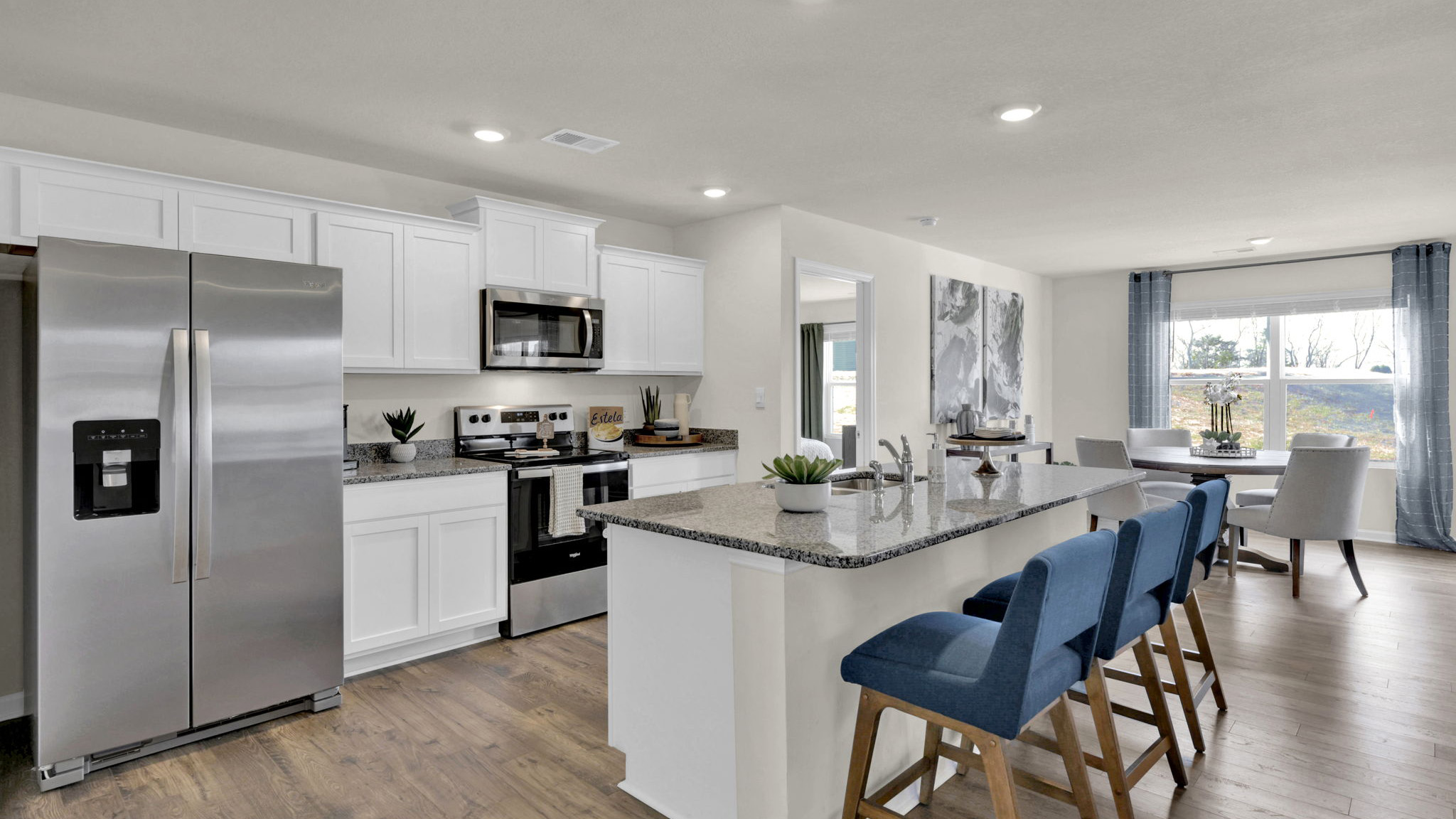 kitchen with bar seating