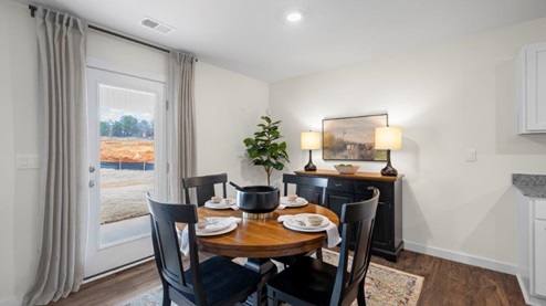 Eating area off kitchen
