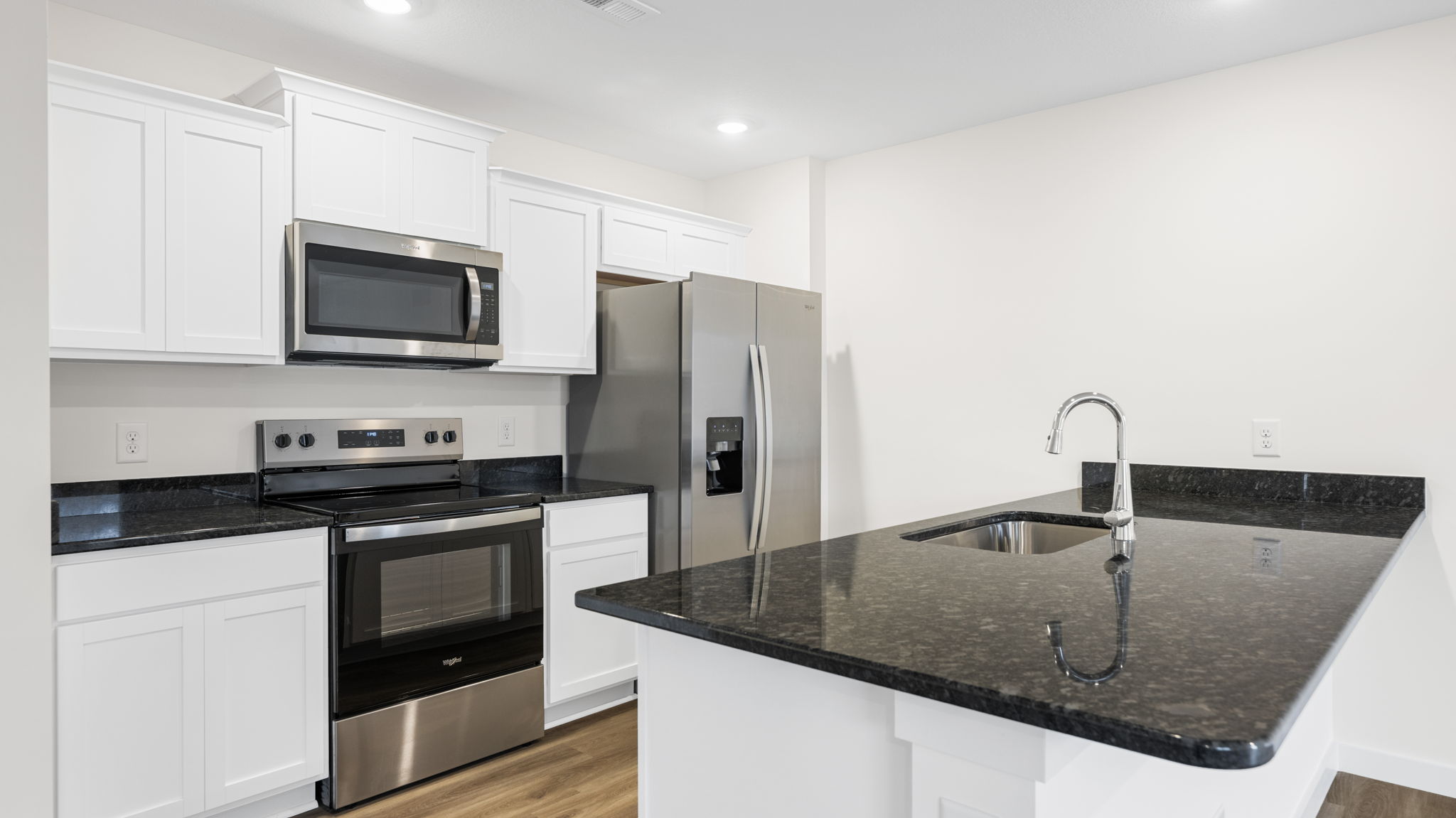 kitchen with large island for extra seating