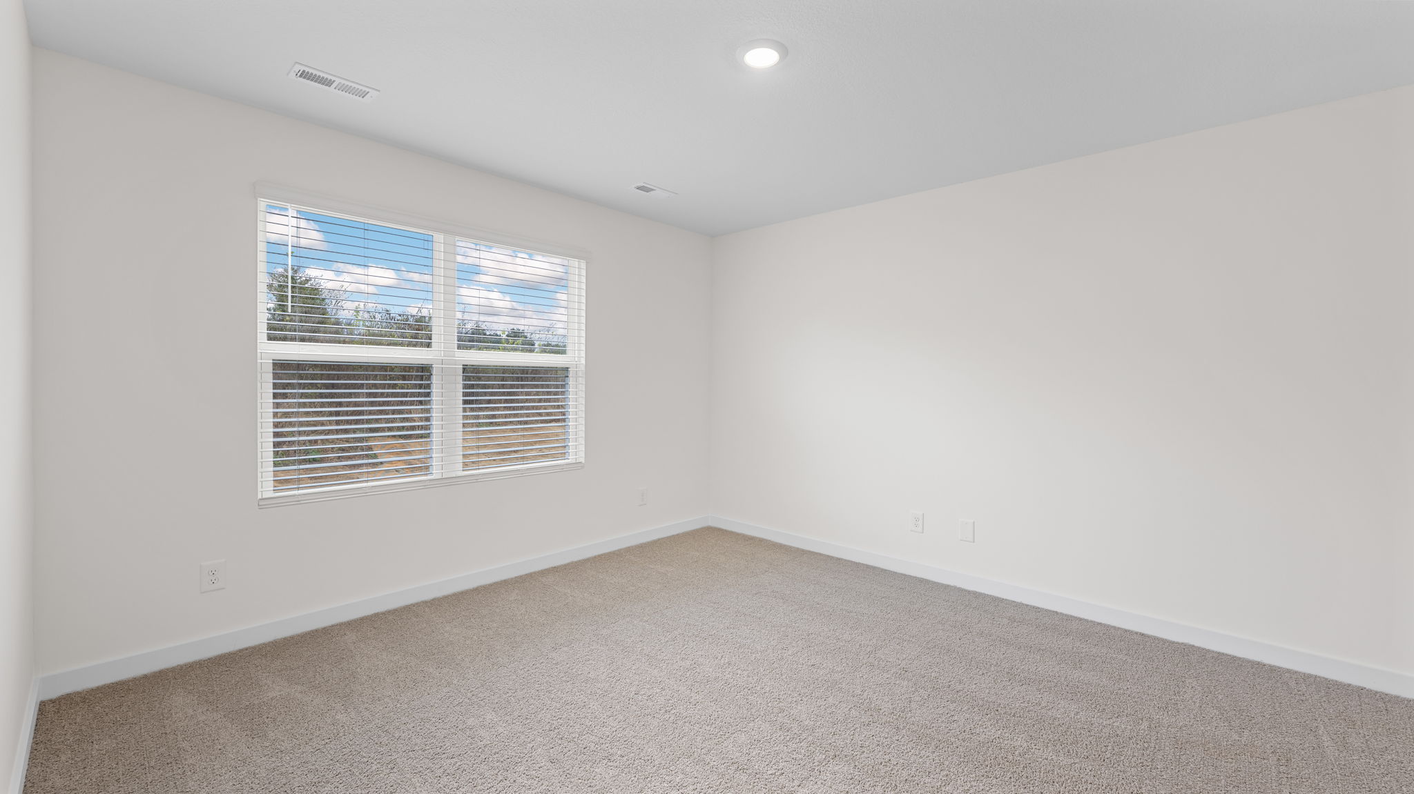 living room with double window