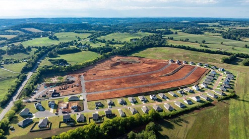 Aerial shot of Crescent Ridge in McDonald Tennessee