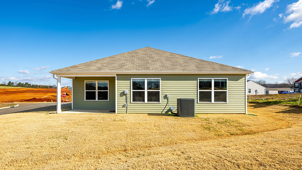 exterior of single story home