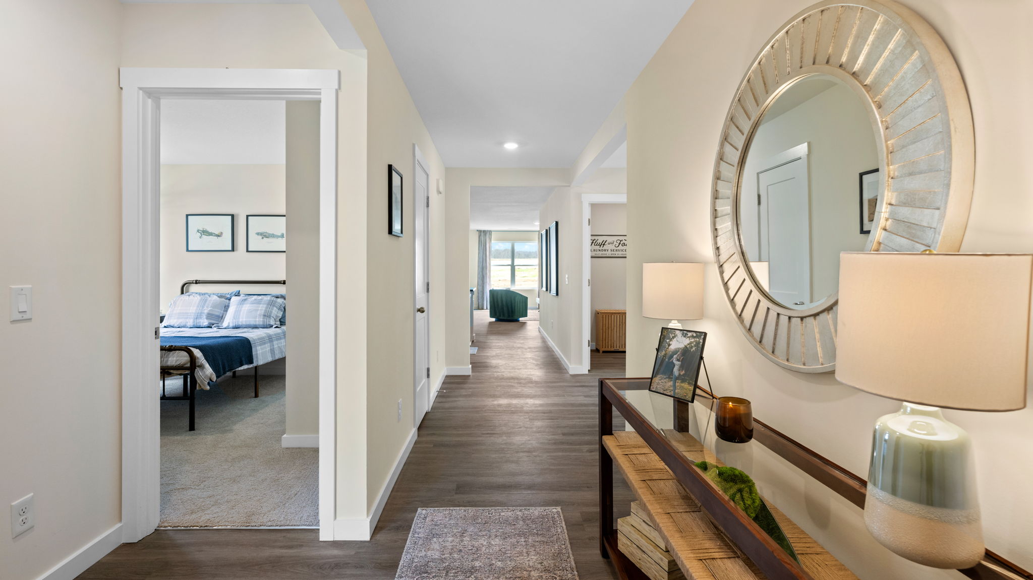 entryway hallway with bedrooms