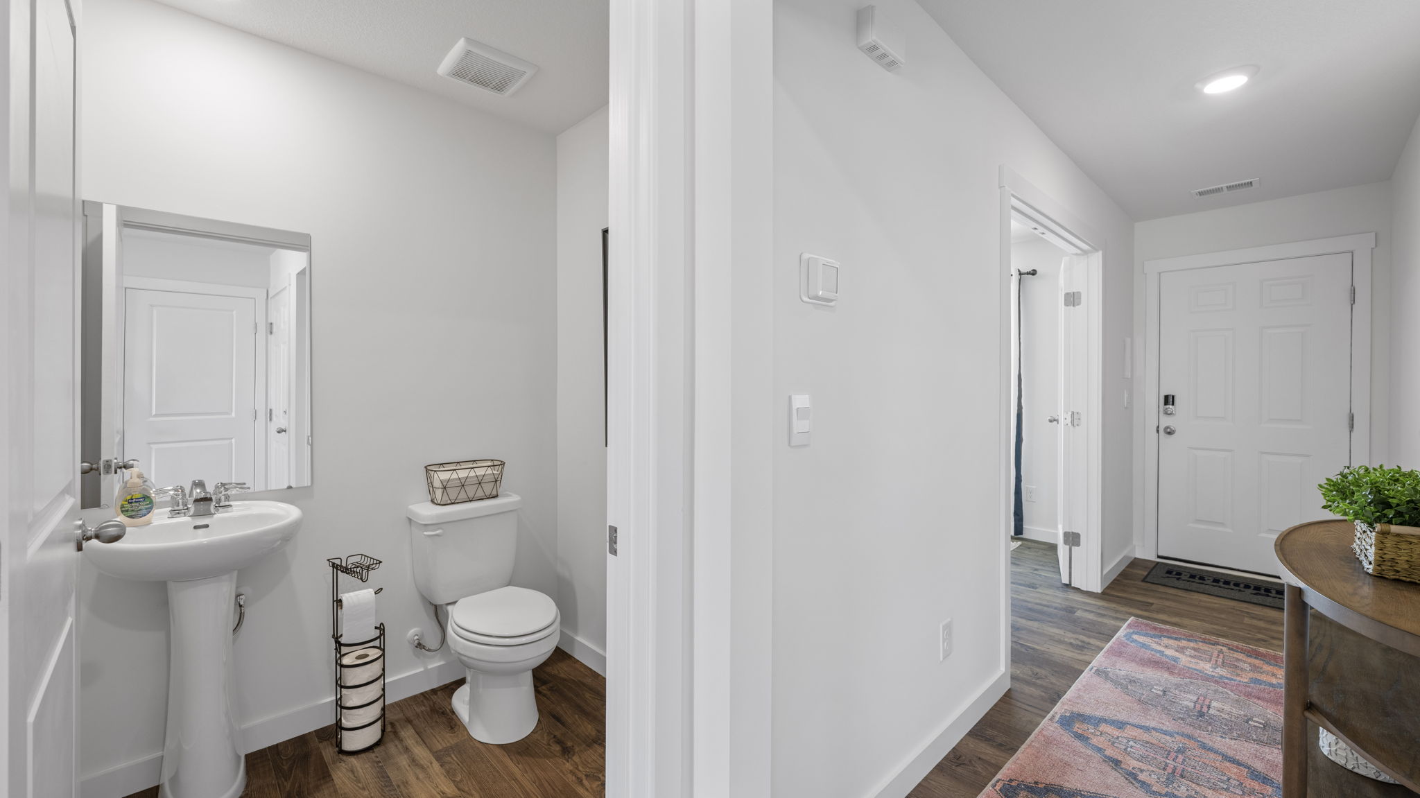 half bathroom on first floor
