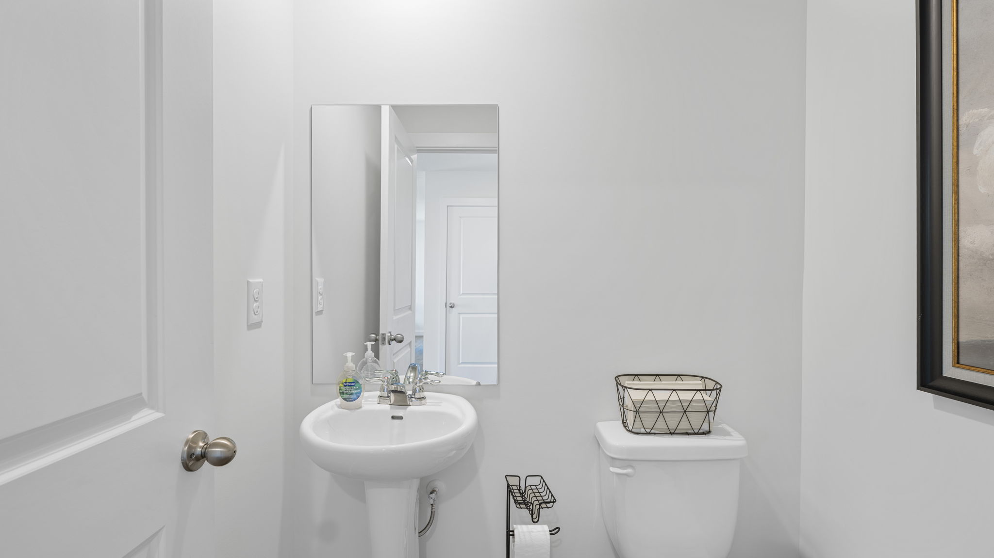half bathroom on first floor