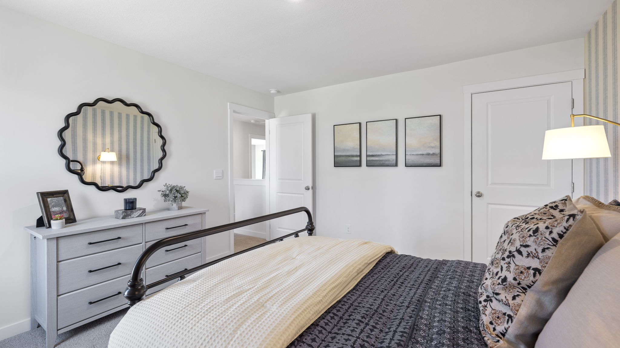 guest room with carpet
