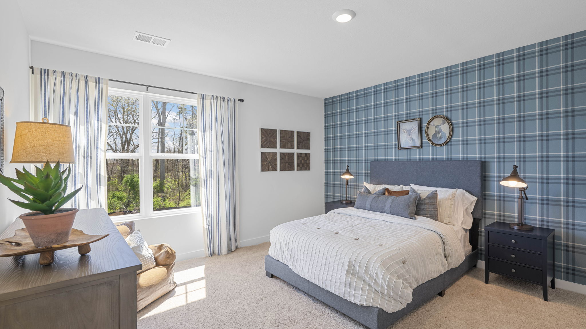 guest room with carpet