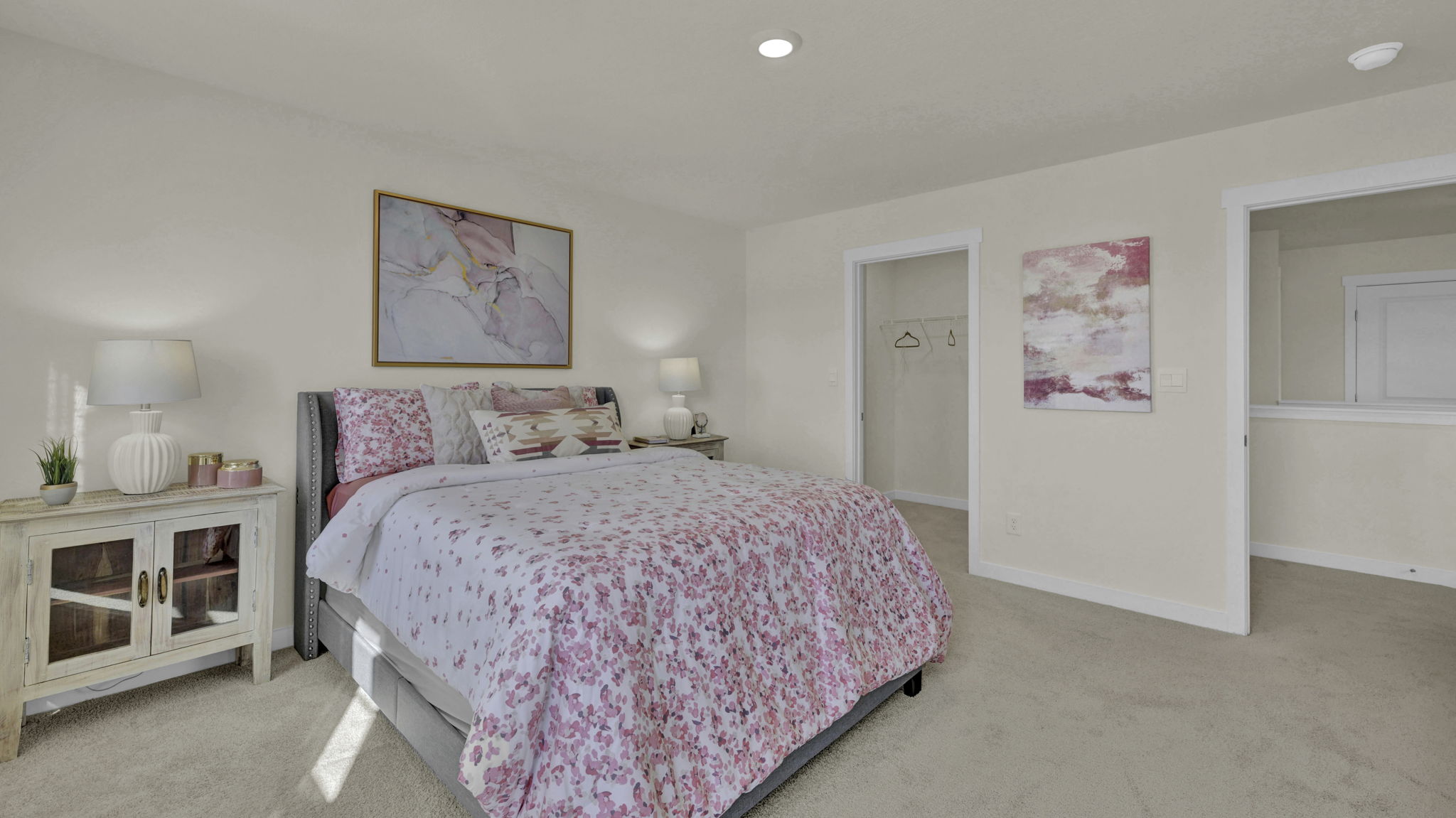 bedroom with walk-in closet