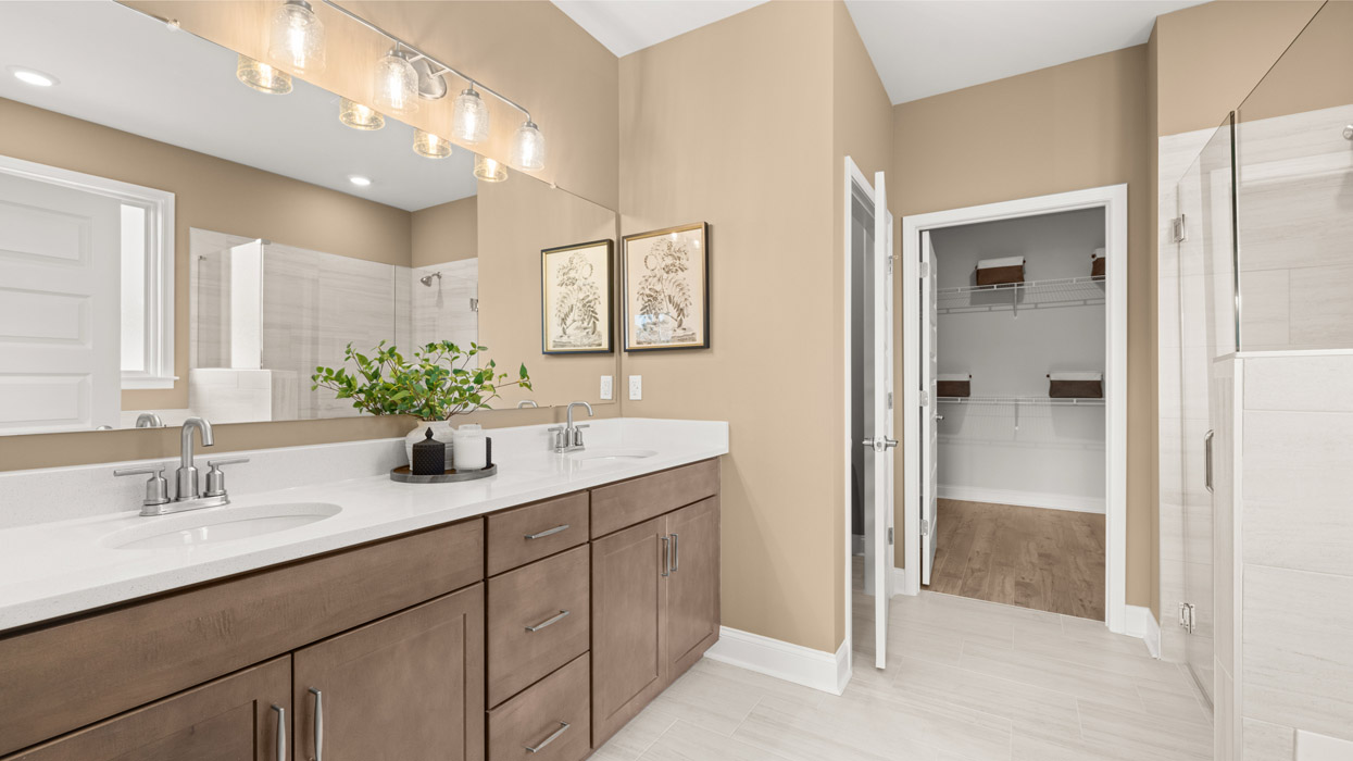 bathroom with double sink