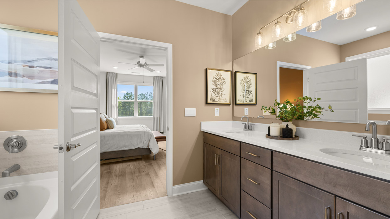 bathroom with double sink