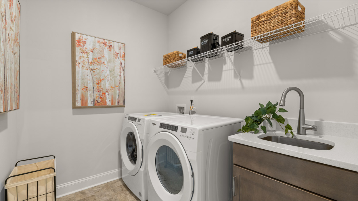 laundry room with sink
