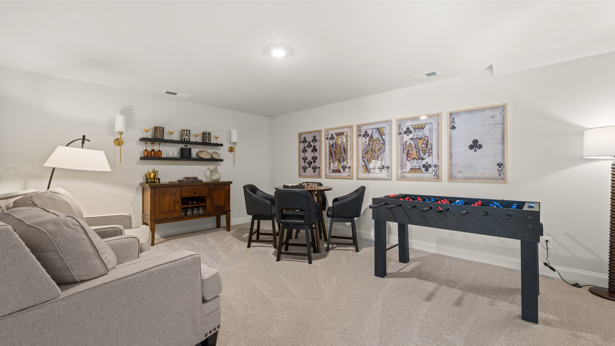 game room with furniture