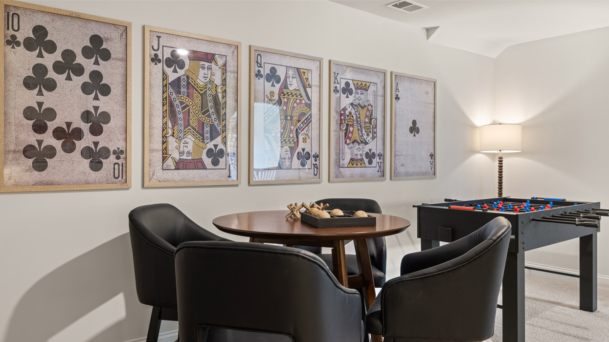 game room with furniture