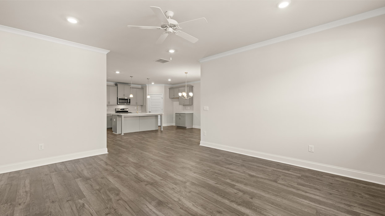 open concept living room and kitchen
