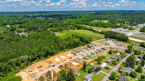 Aerial photo of new construction