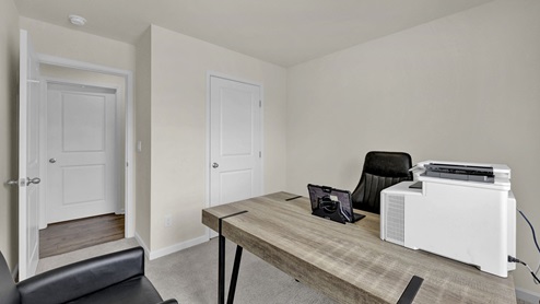 Office space with a closet