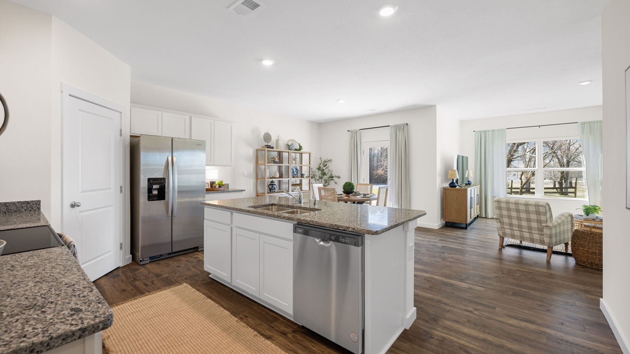 Kitchen with stainless steel appliances