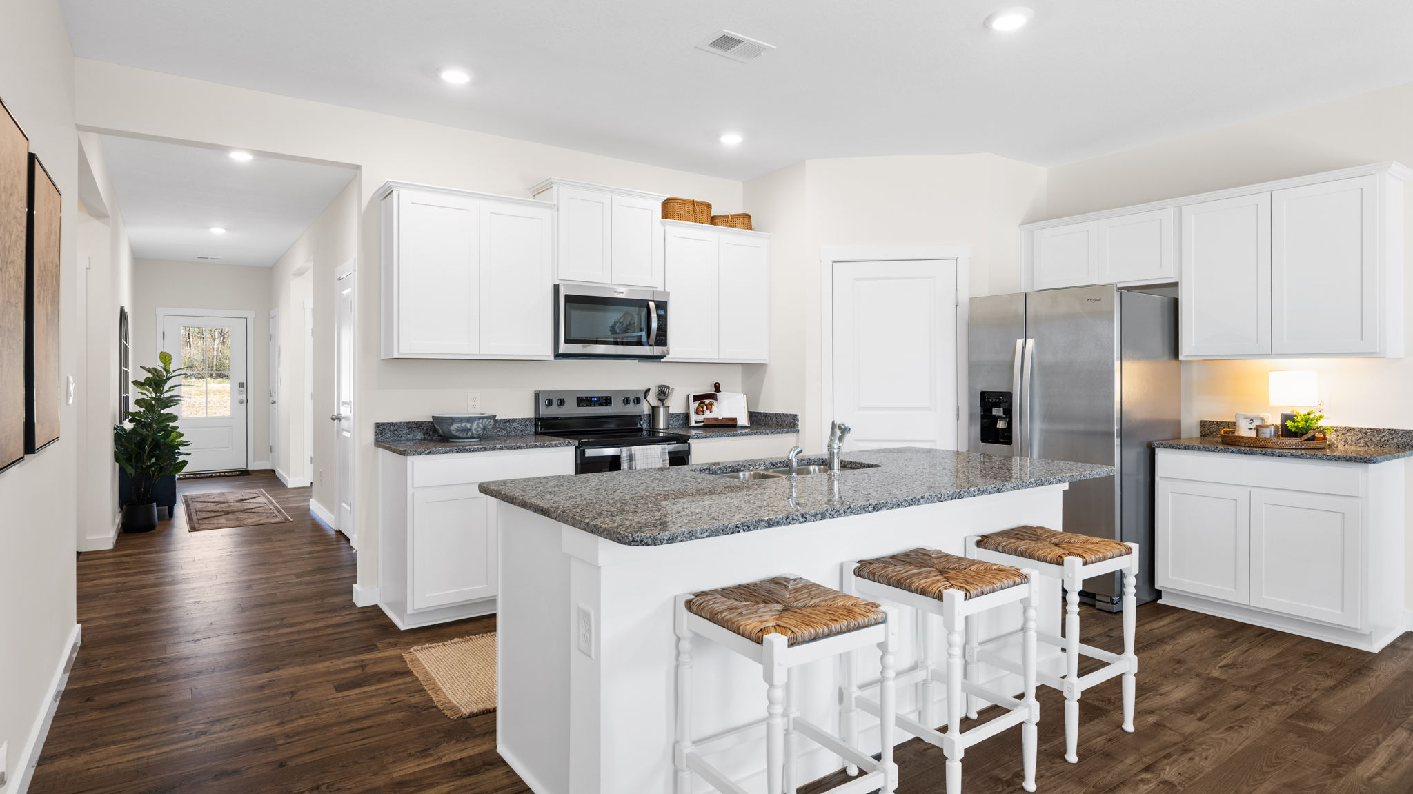 Kitchen with stainless steel appliances