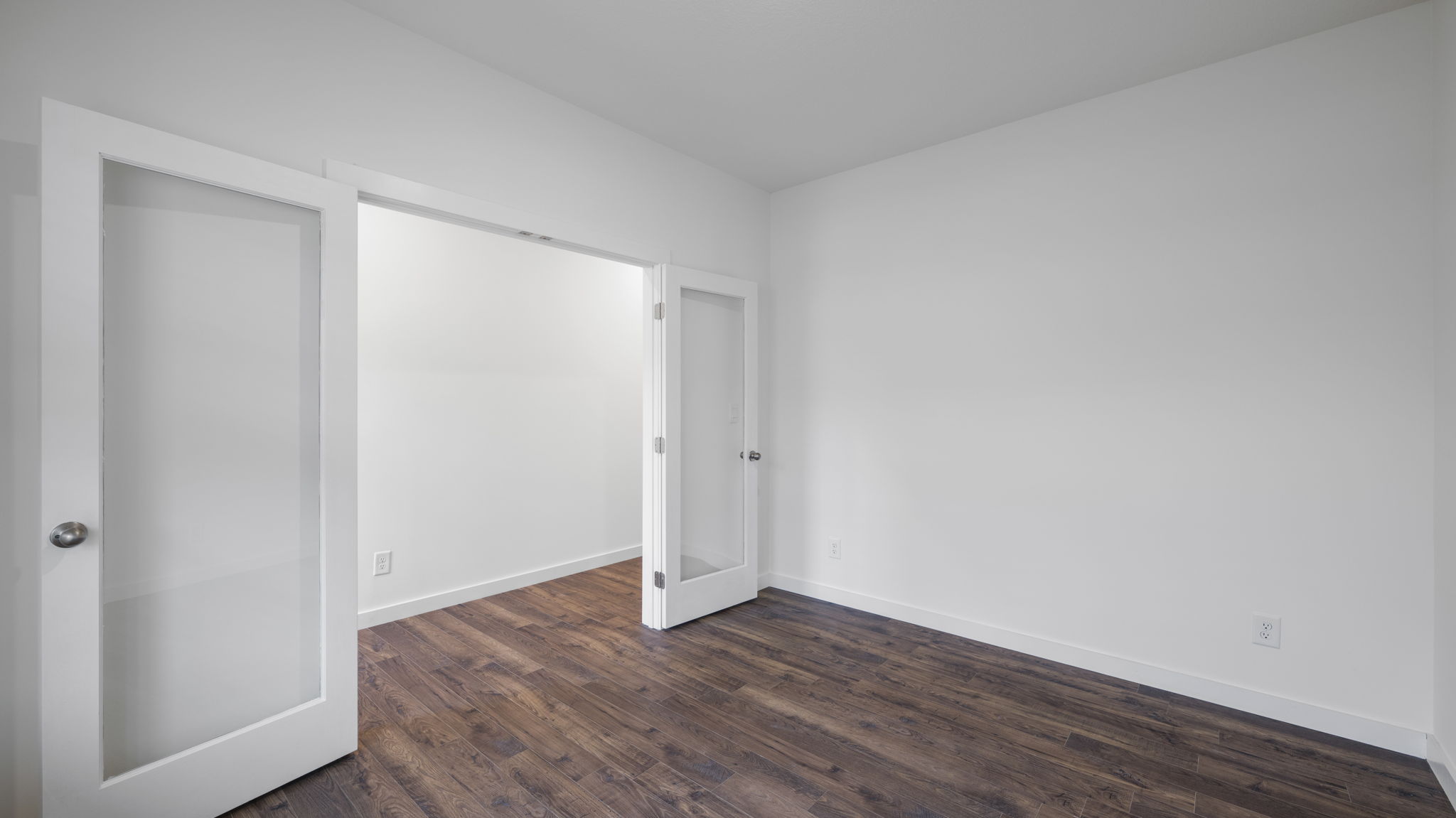 office with double window and double doors