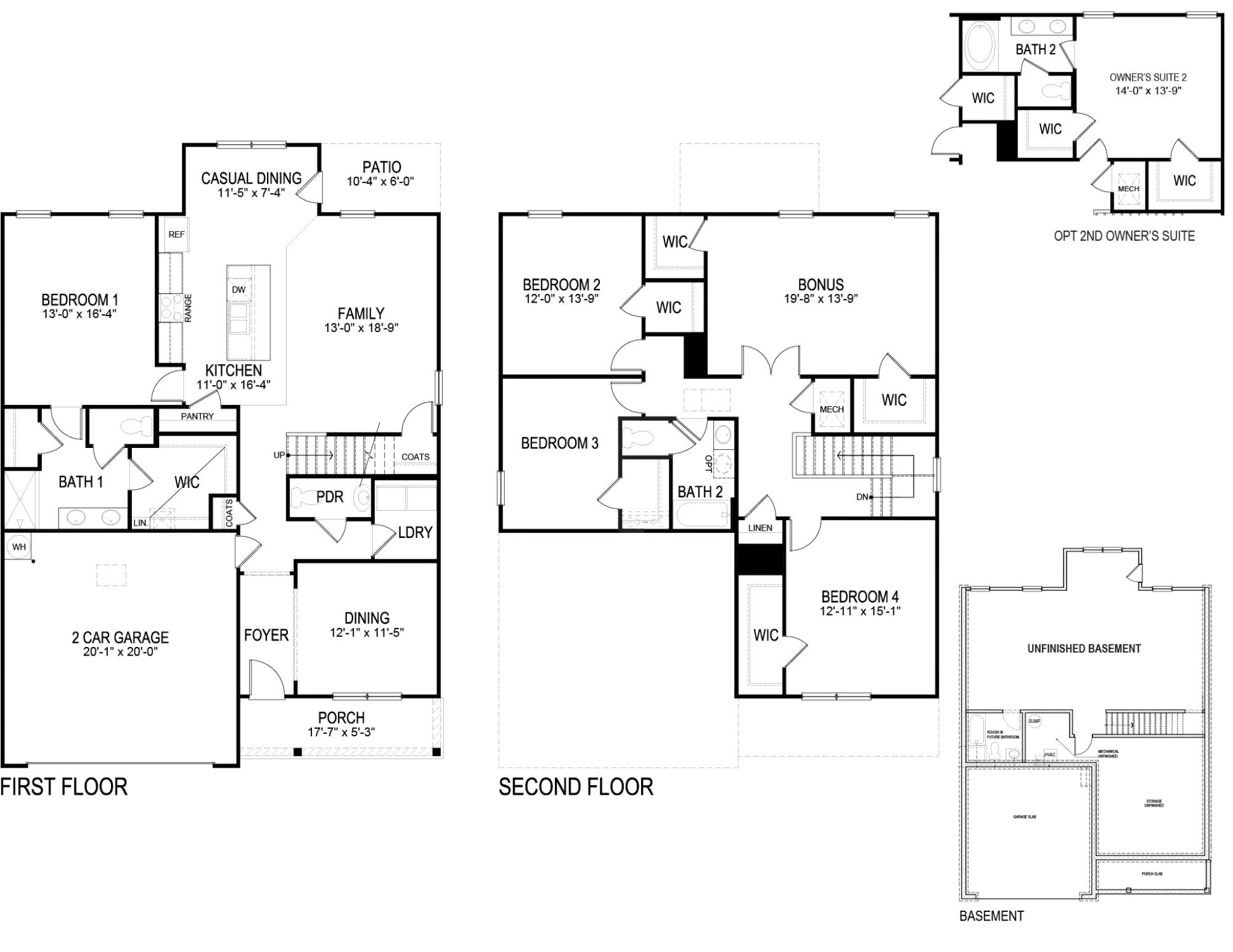 Salem floorplan with basement