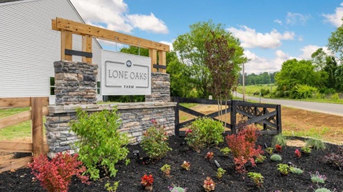 Lone Oaks community entrance sign